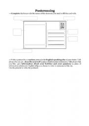 English Worksheet: Postcrossing exam