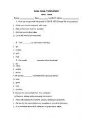 English Worksheet: PAST SIMPLE ANS PAST PROGRESSIVE TEST