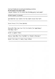 English Worksheet: making invitations