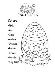 English Worksheet: The easter egg