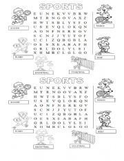 SPORTS WORDSEARCH