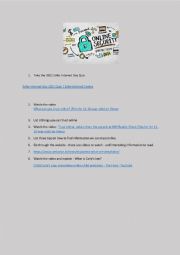 English Worksheet: Safer Internet Day activities and links