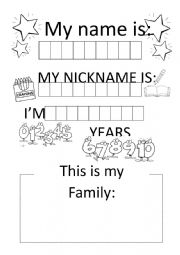 English Worksheet: My name is...