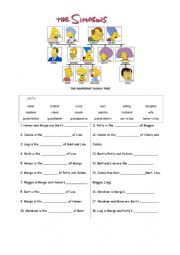 English Worksheet: Simpson�s Family Tree