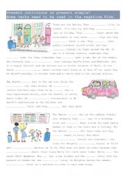 English Worksheet: The Smith: present simple OR present continuous