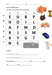 Recycable Vocabulary Practice (Grid Puzzle)