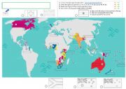 English Worksheet: Commonwealth Map Quest