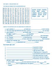 English Worksheet: regular verbs - past simple