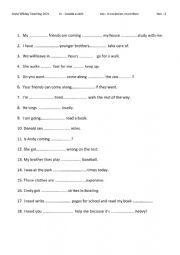 English Worksheet: To Too