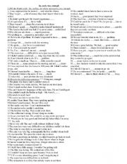 English Worksheet: Enough-Too-So-Such