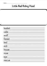 English Worksheet: Little red riding hood