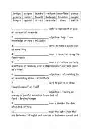 Spelling Words Definitions Grade 4 Week 1