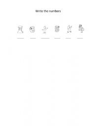 English Worksheet: numbers worksheet