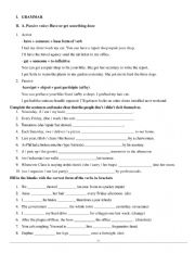 English Worksheet: Causative form_Explanation and Exercise