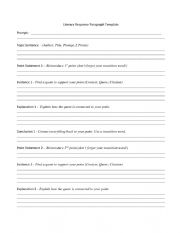 Stand Alone Paragraph (RTL) Writing Template