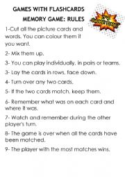 English Worksheet: GAMES WITH PICTURES