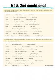 English Worksheet: First and Second conditional exercises plus Answer Key