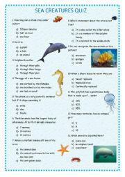 SEA CREATURES QUIZ