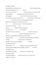 English Worksheet: australia general presentation