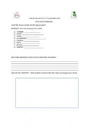 English Worksheet: bugs