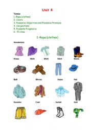 English Worksheet: Clothes lesson