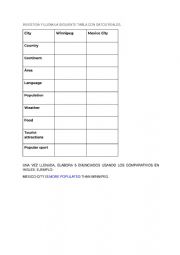 English Worksheet: comparatives