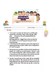 English Worksheet: Bullying 
