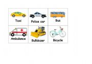 English Worksheet: Vehicles syllable sorting game  