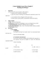 English Worksheet: Idiomatic Expression LP