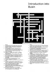 English Worksheet: Business English- puzzle