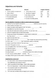 English Worksheet: Adjectives and Adverbs