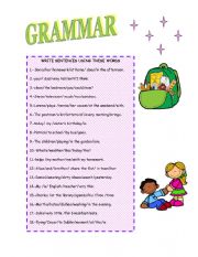 GRAMMAR EXERCISES