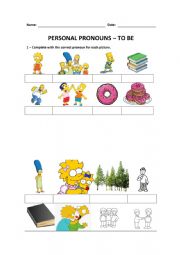 English Worksheet: Personal Pronouns