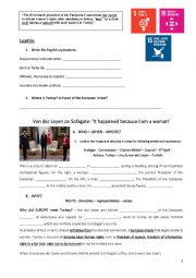 English Worksheet: Europe vs Turkey - Ursula von der Leyen�s speech - Gender Equality