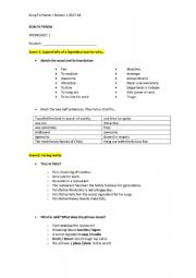 English Worksheet: Kung Fu Panda 1 - Session 1