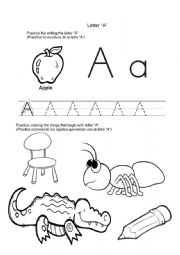 English Worksheet: Letter A