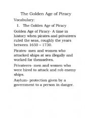 Golden Age of Piracy Vocabulary