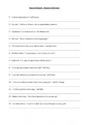 English Worksheet: Reported Speech