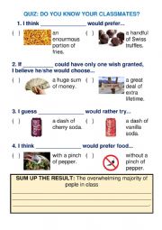 English Worksheet: DESCRIBING QUANTITIES