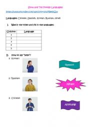 English Worksheet: Show and Tell Foreign Languages!