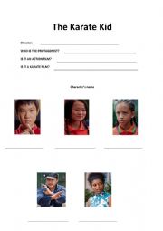 English Worksheet: Karate Kid 