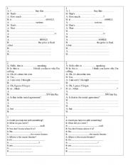 English Worksheet: shopping role play cards