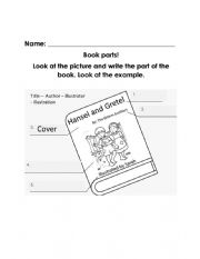 English Worksheet: Book parts