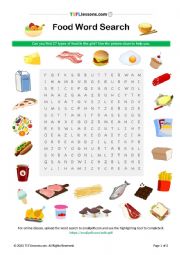 Food Word Search