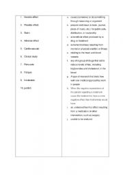 English Worksheet: The Nocebo Effect