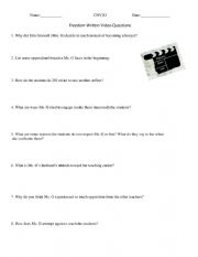Freedom Writers Movie Comprehension Questions