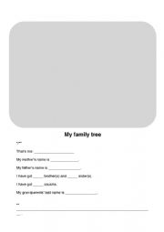 English Worksheet: My Family
