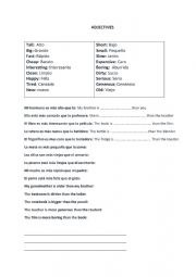 English Worksheet: Comparative
