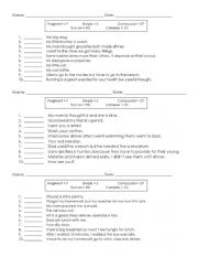 English Worksheet: Types of Sentences 