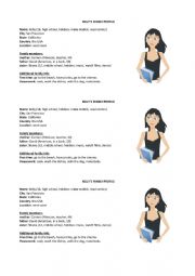 English Worksheet: Writing a family profile